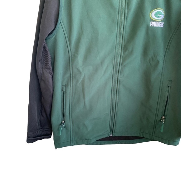 Green Bay Packers Dunbrooke Green Black Alpha Full Zip Hoodie Jacket Adult M - Picture 5 of 11